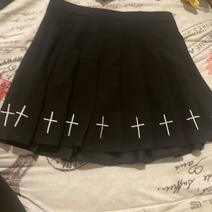 Pleated Mini Skirt - Goth